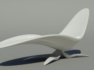 Chaise longue 02 Model 3D
