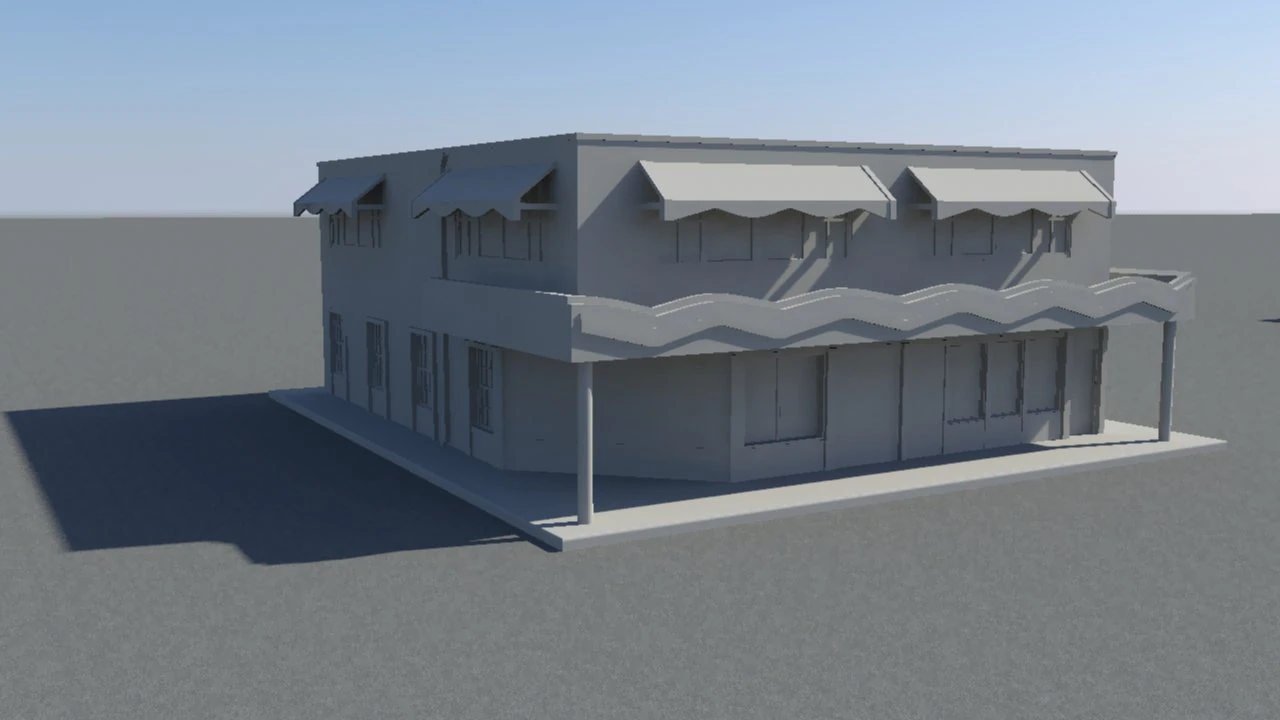 motel 3D Model .c4d .max .obj .3ds .fbx .stl .blend 