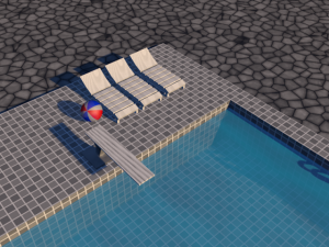 outdoor pool scene 3D Model