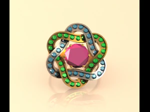 pierścionek damski wr31 Model 3D