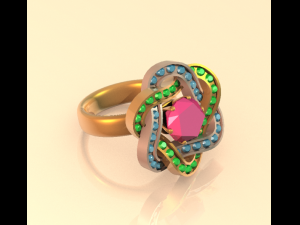 women ring wr31 3D Model