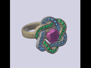 women ring wr31 3D Model