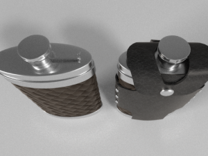flask with leather case 3Dモデル