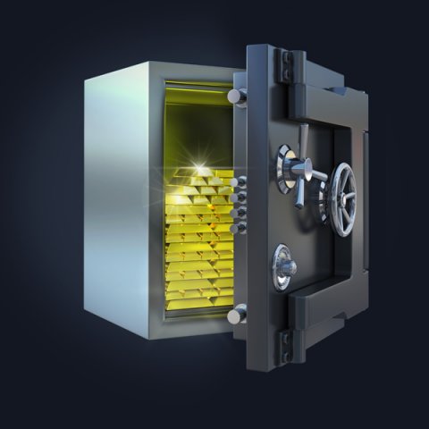 stylish safe with gold Model 3D .c4d .max .obj .3ds .fbx .stl .blend 