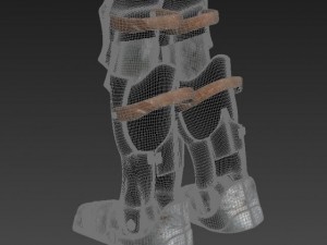 armor shoes Model 3D