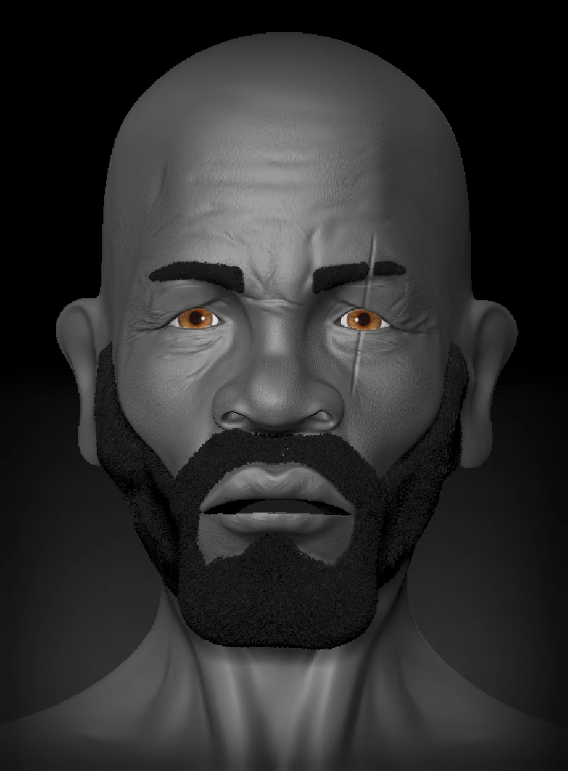 realistic high poly man head 3D Model .c4d .max .obj .3ds .fbx .stl .blend