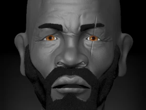 realistic high poly man head 3D Model