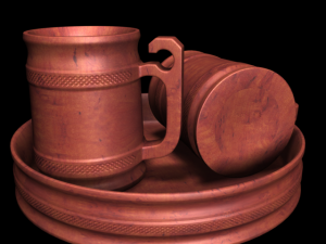 wooden beer mug 3D Model