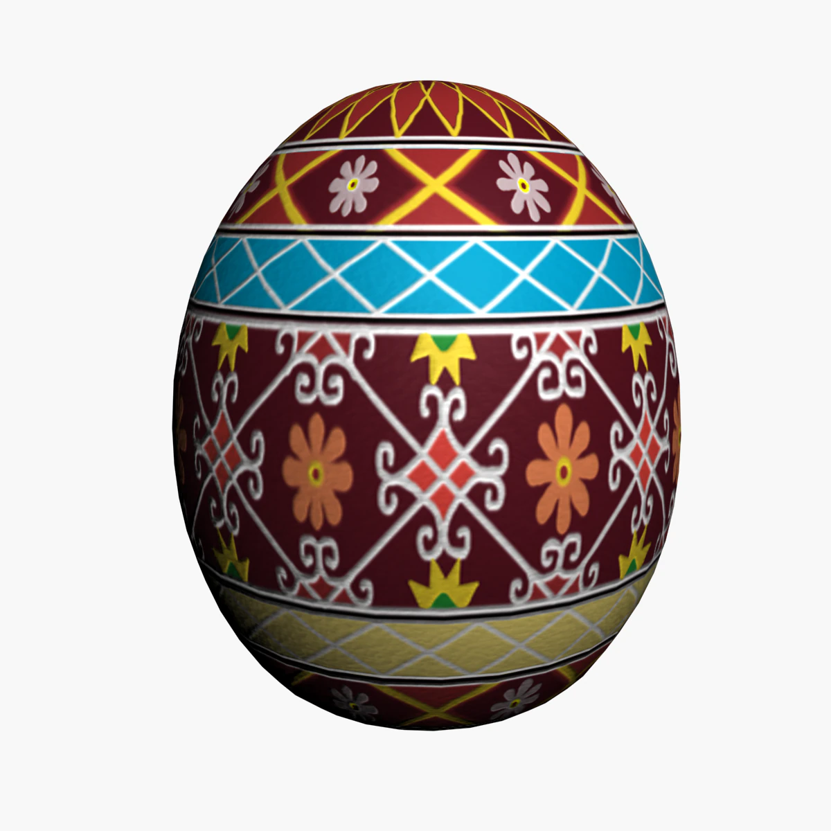 easter egg 3D Model .c4d .max .obj .3ds .fbx .stl .blend 