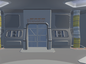sci-fi hangar 3D Model