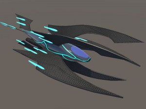 space ship poseidon 3D-Modell