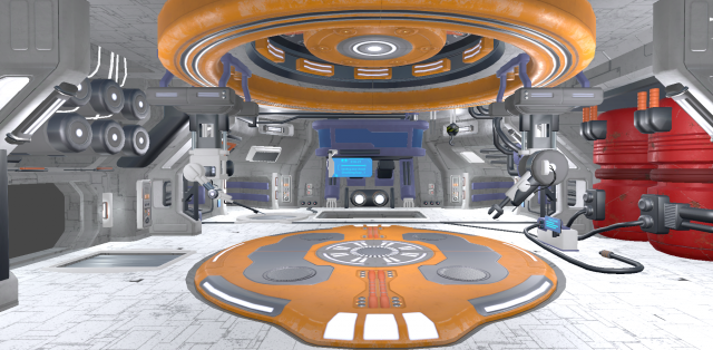 sci-fi hangar 3D Model .c4d .max .obj .3ds .fbx .stl .blend