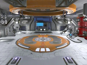sci-fi hangar 3D Model