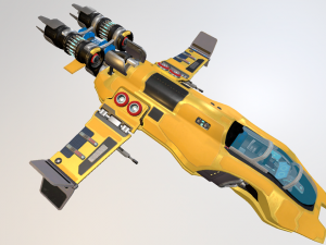 next-gen space ship Modello 3D