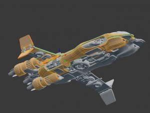 next-gen space ship 3D Model