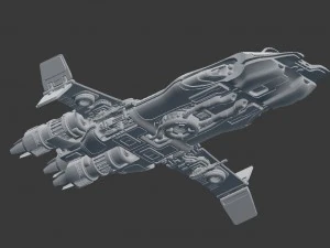 next-gen space ship 3D Model