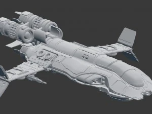 next-gen space ship 3D Model