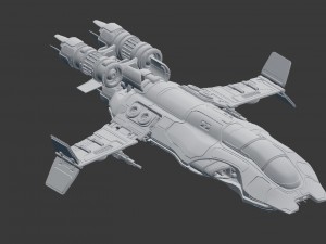 next-gen space ship Modèle 3D