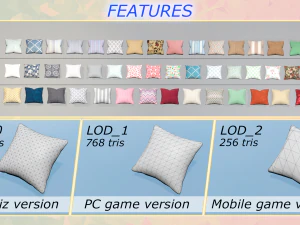 pacote de travesseiros universais Modelo 3D