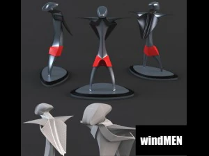 hombres del viento Modelo 3D