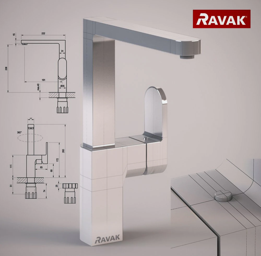 ravak 3D Model .c4d .max .obj .3ds .fbx .stl .blend 