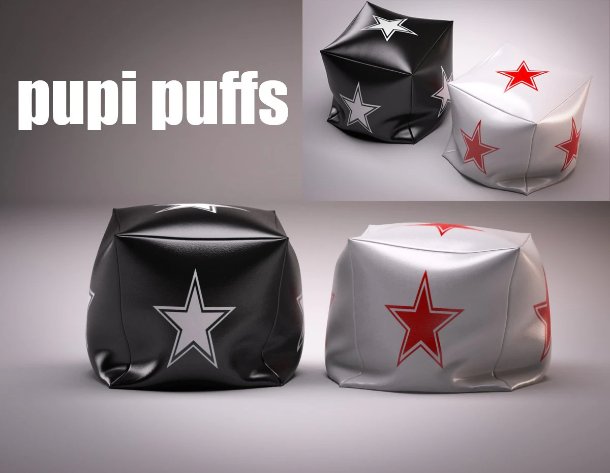 pupi puffs 3D Model .c4d .max .obj .3ds .fbx .stl .blend 