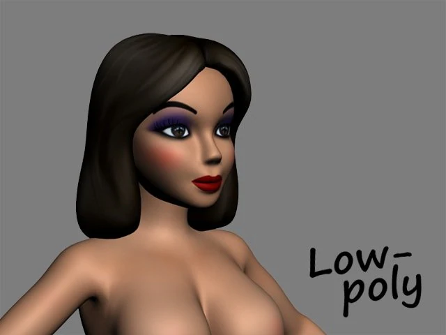 cartoon babe 3D Model .c4d .max .obj .3ds .fbx .stl .blend 