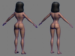 cartoon babe 3D Model
