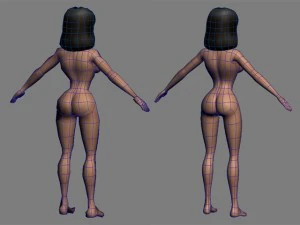 cartoon babe 3D Model