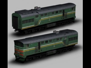 diesel locomotive 2te10m russia 3D Model