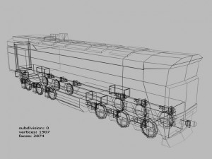 diesel locomotive 2te10m russia 3D Model