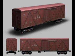 railway wagon 3D Модель