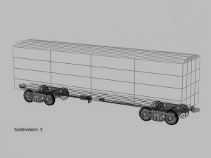 railway wagon 3D Model
