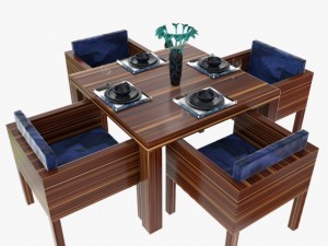 dinner table Modello 3D