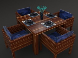 dinner table 3D-Modell