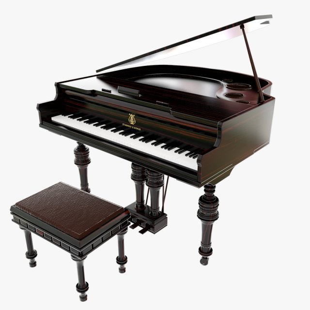 piano model Modello 3D .c4d .max .obj .3ds .fbx .stl .blend 