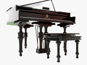 piano model Modello 3D