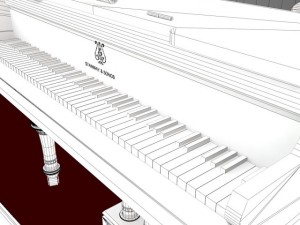 piano model Modello 3D