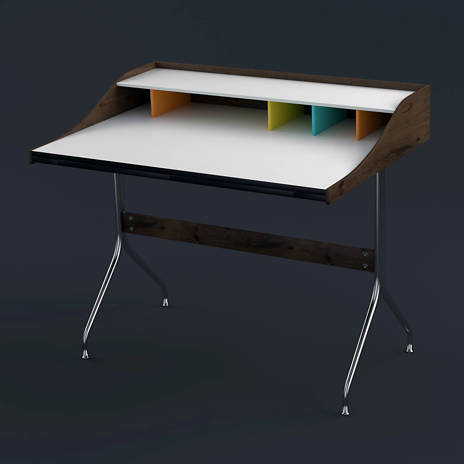 nelson swag leg desk 3D Model .c4d .max .obj .3ds .fbx .stl .blend 