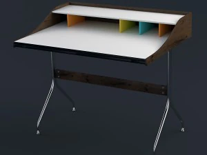 scrivania Nelson con gambe swag Modello 3D