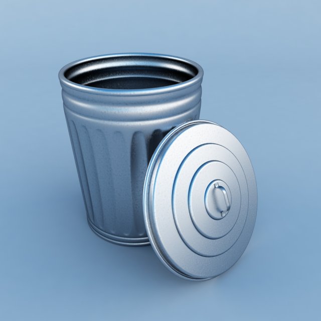 trash can Model 3D .c4d .max .obj .3ds .fbx .stl .blend 