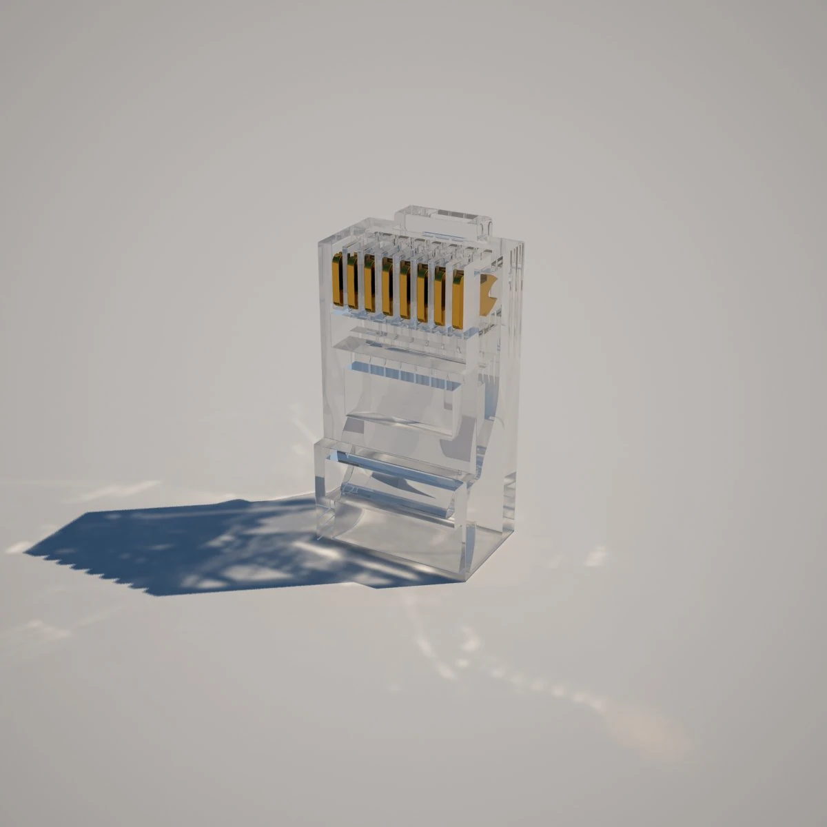 8p8c rj45 ethernet connector 3D Model .c4d .max .obj .3ds .fbx .stl .blend