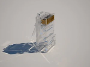 8p8c rj45 ethernet connector 3D Model