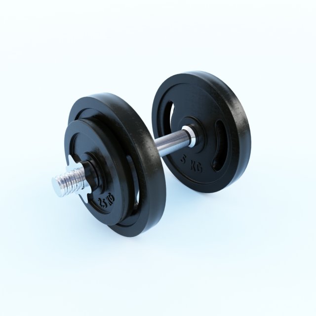 dumbbell 3D 模型 .c4d .max .obj .3ds .fbx .stl .blend 