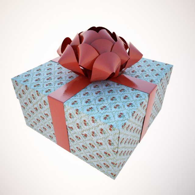 a holiday package box Model 3D .c4d .max .obj .3ds .fbx .stl .blend 