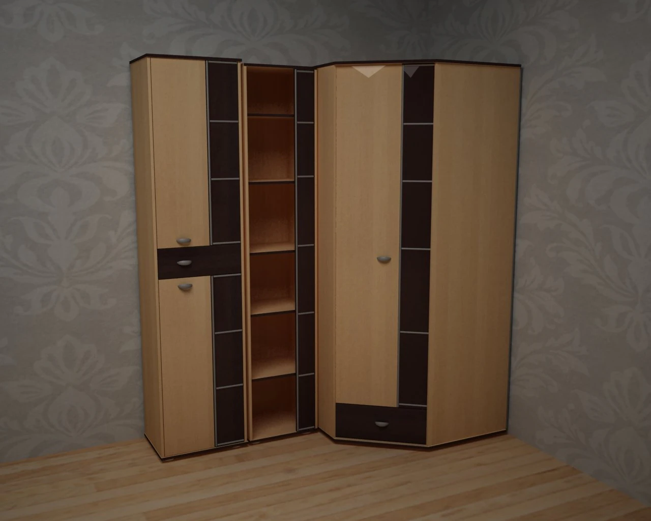corner cabinet 3D Model .c4d .max .obj .3ds .fbx .stl .blend 