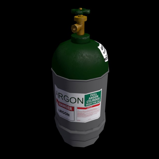 low-poly gas argon ballon 3D 모델 .c4d .max .obj .3ds .fbx .stl .blend 