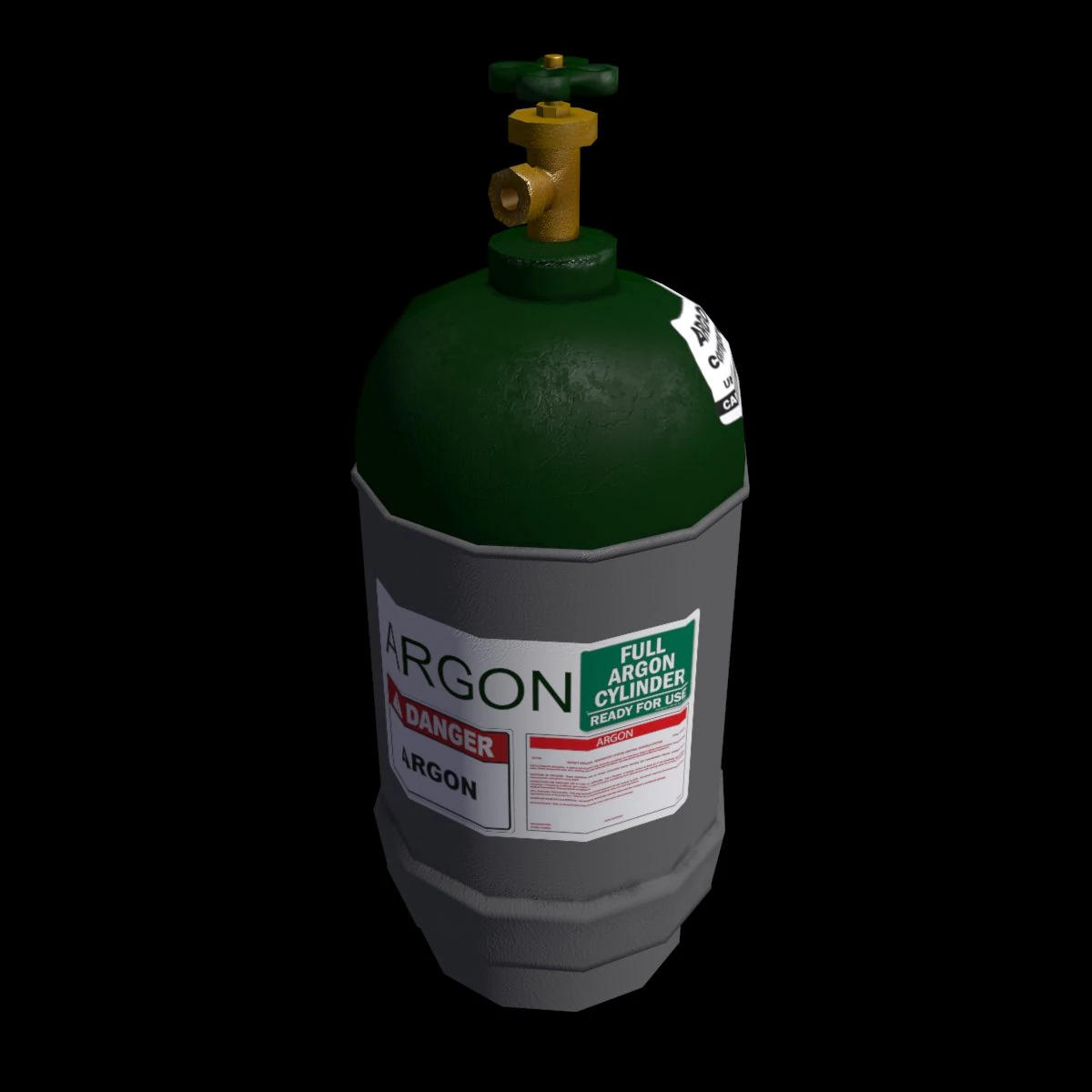 low-poly gas argon ballon 3D Model .c4d .max .obj .3ds .fbx .stl .blend 