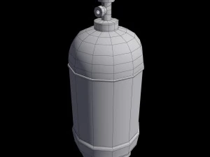 low-poly gas argon ballon 3D Model