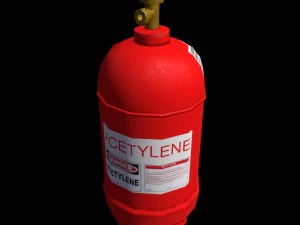 低ポリガスアセチレンバルーン 3Dモデル